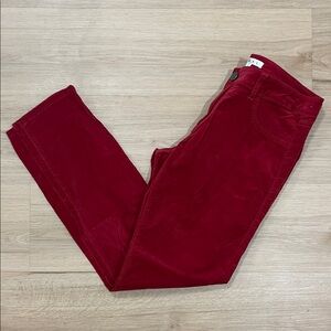 CAbi Deep Red Corduroy Trousers